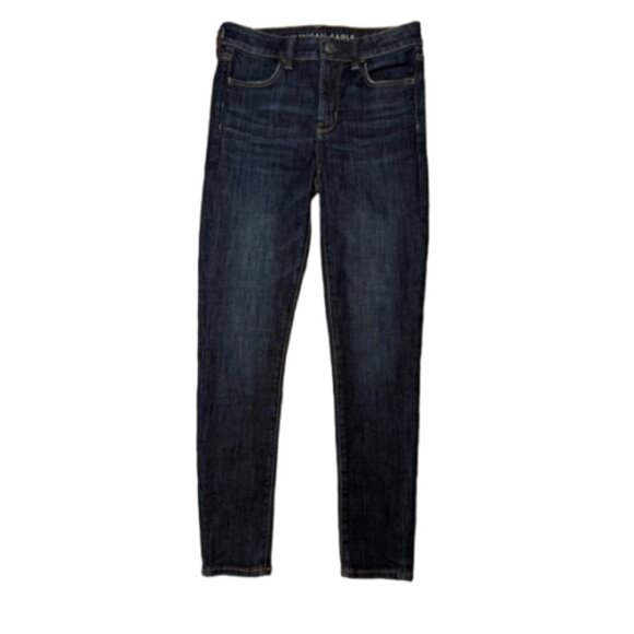 American Eagle Hi Rise Jegging Dark Wash Jeans Size 6 Short #2009 - Picture 1 of 7